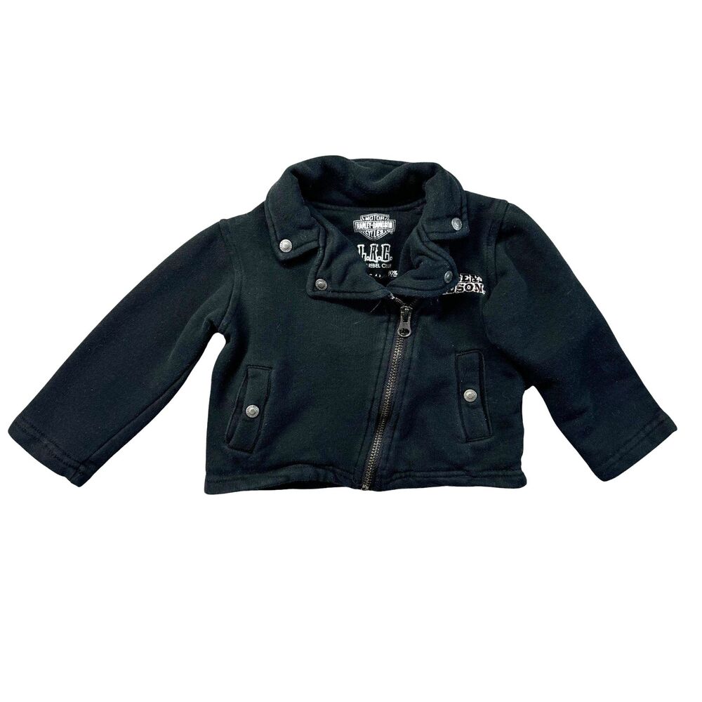 Harley Davidson Jacket Kids 24M Black Motorcycle Little Rebel Club Moto Biker